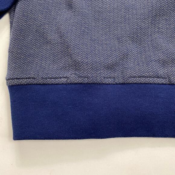 Robert Graham 1/4 Zip Sweater Pullover Blue Classic Fit Mens Chevron Print Large - Picture 7 of 11